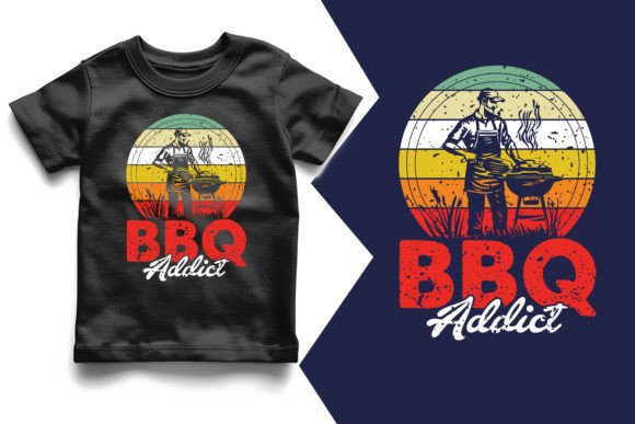 BBQ Addicted Graphics for T-Shirt Designs