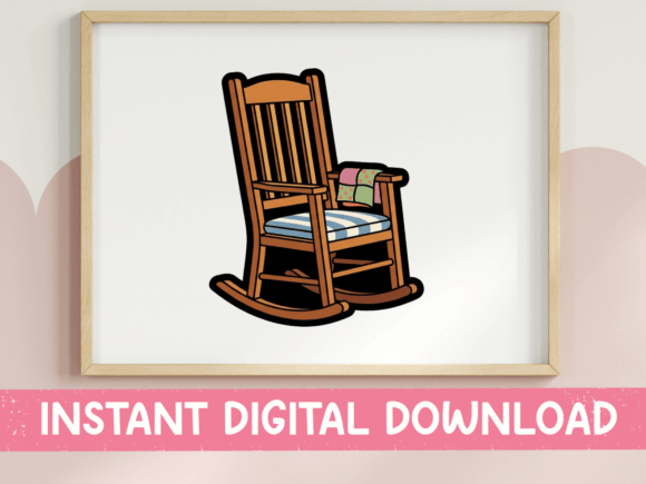 Classic Rocking Chair Sticker: Graphics for T-Shirt Designs