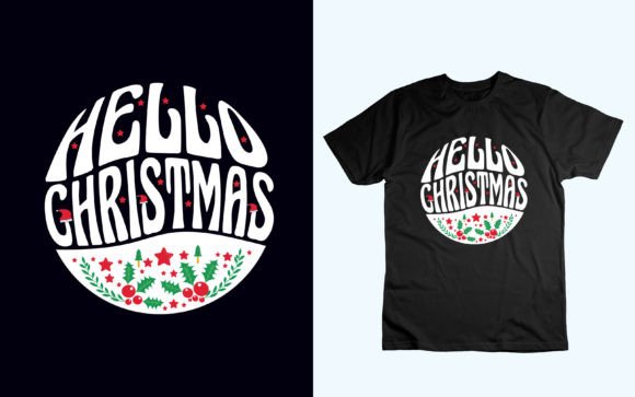 Hello Christmas Graphics for T-Shirt Designs