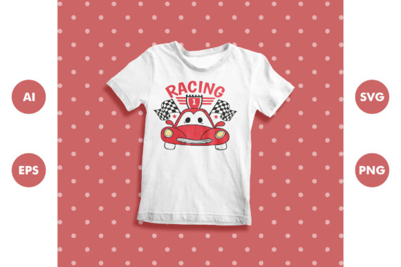 Kids Car Funny T-shirt SVG File Design: Graphics & T-Shirt Designs