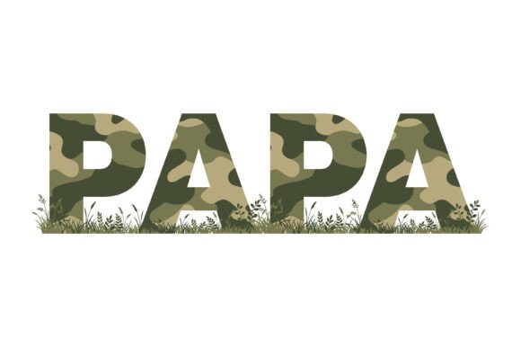 Papa Camo Military Dad SVG Graphics for T-Shirt Designs