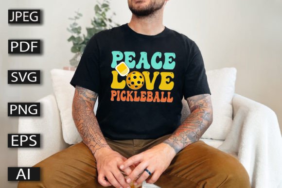 Pickleball Typography Graphics for T-Shirt Designs