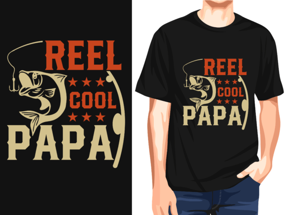 Reel Cool Papa Vector Graphics for T-Shirt Designs
