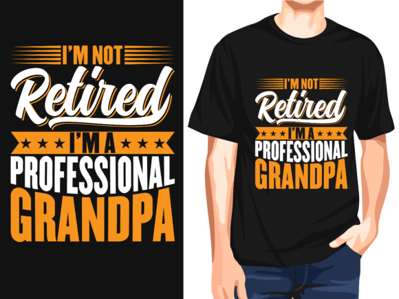 Retired Grandpa Vector: Graphics for T-Shirt Designs