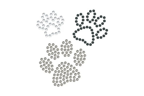 Rhinestone Template Design DOG TRACKS: Graphics for T-Shirt Designs