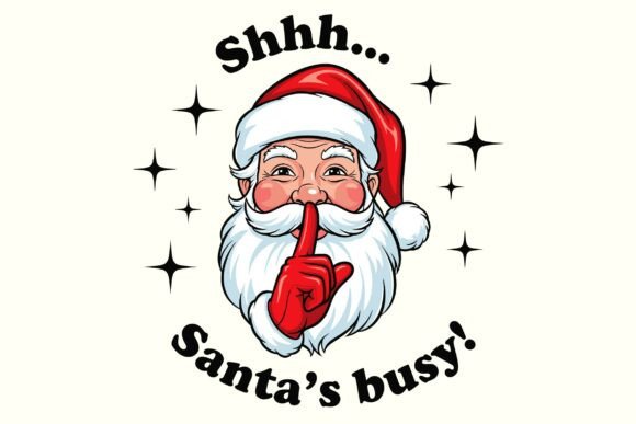 Santa's Busy Graphics for T-Shirt Designs
