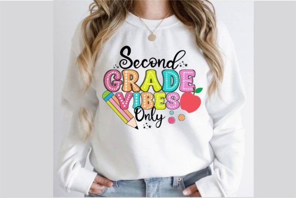 Second Grade Vibes SVG for Graphics and T-Shirt Designs