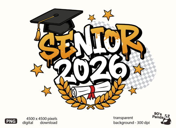 Senior 2026 Sublimation Graphics for T-Shirt Designs
