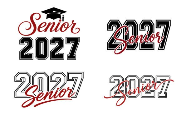 Senior 2027 Graduation Graphics for T-Shirt Designs