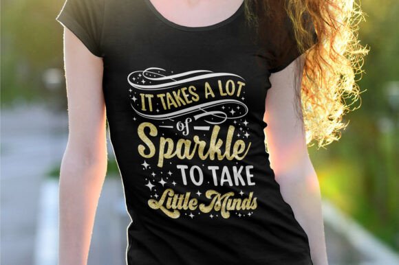 Sparkle Typography Graphics for T-Shirt Designs