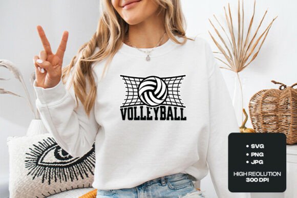 Volleyball Net SVG Graphics for T-Shirt Designs