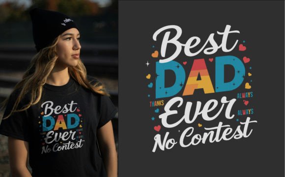 World Best Dad Typography T-Shirt Design Graphics